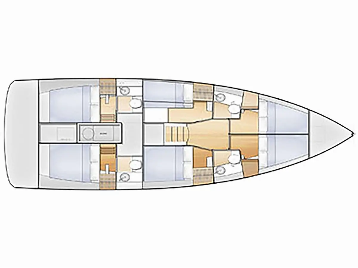 Sun Loft 47 (7 cab.) - SUN RISE III  - Layout image
